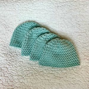 Blue Crocheted Baby Beanie:
